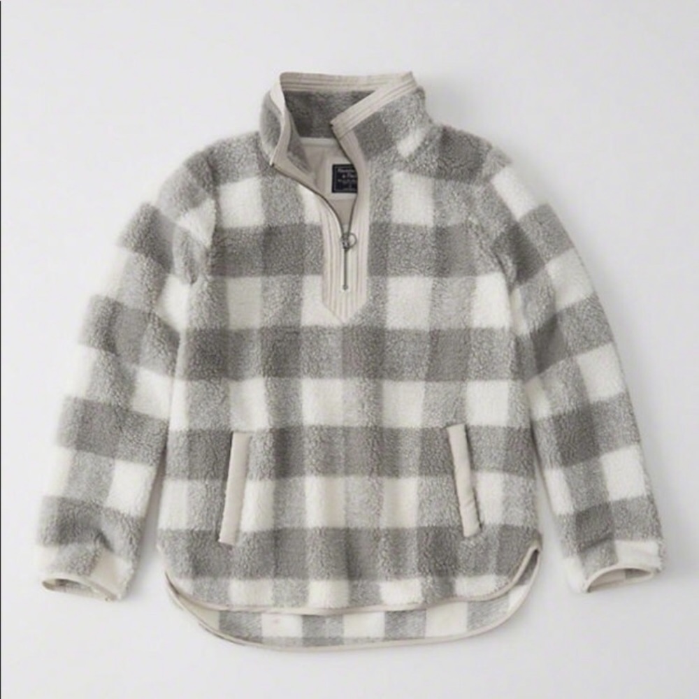 Abercrombie and Fitch Sherpa Half Zip Pullover